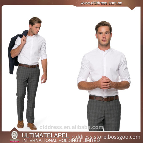 2015 wholesale hot sale 100% cotton white chinese color wedding shirts